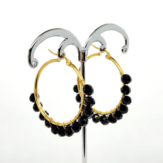 Black Beads Earrings