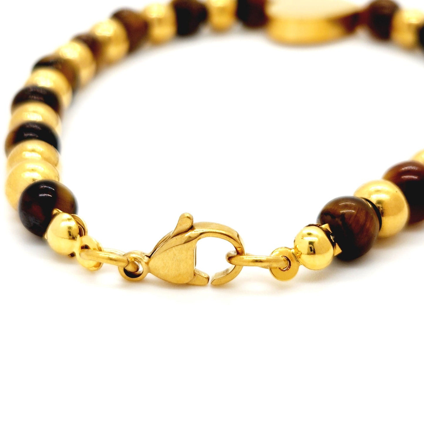 Tiger Eye & Heart Bracelet