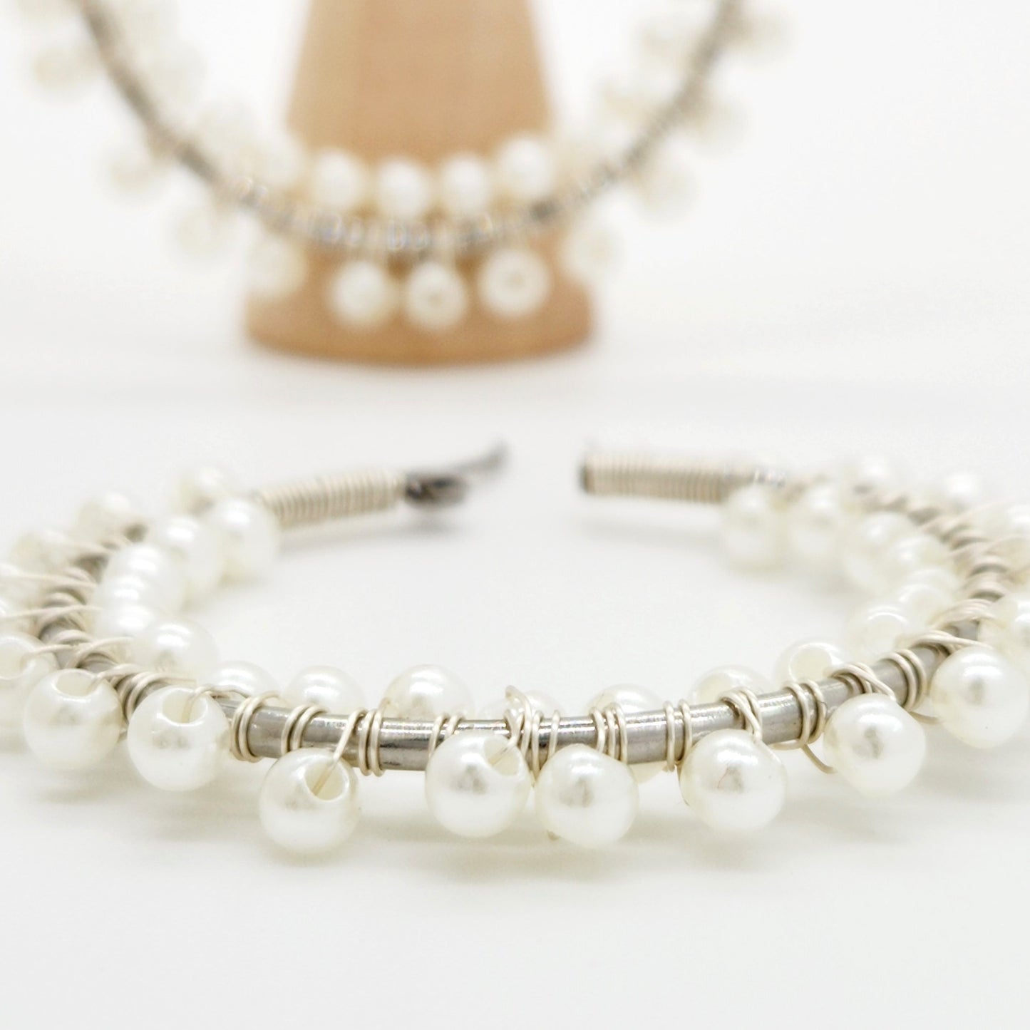 White Beads Earrings